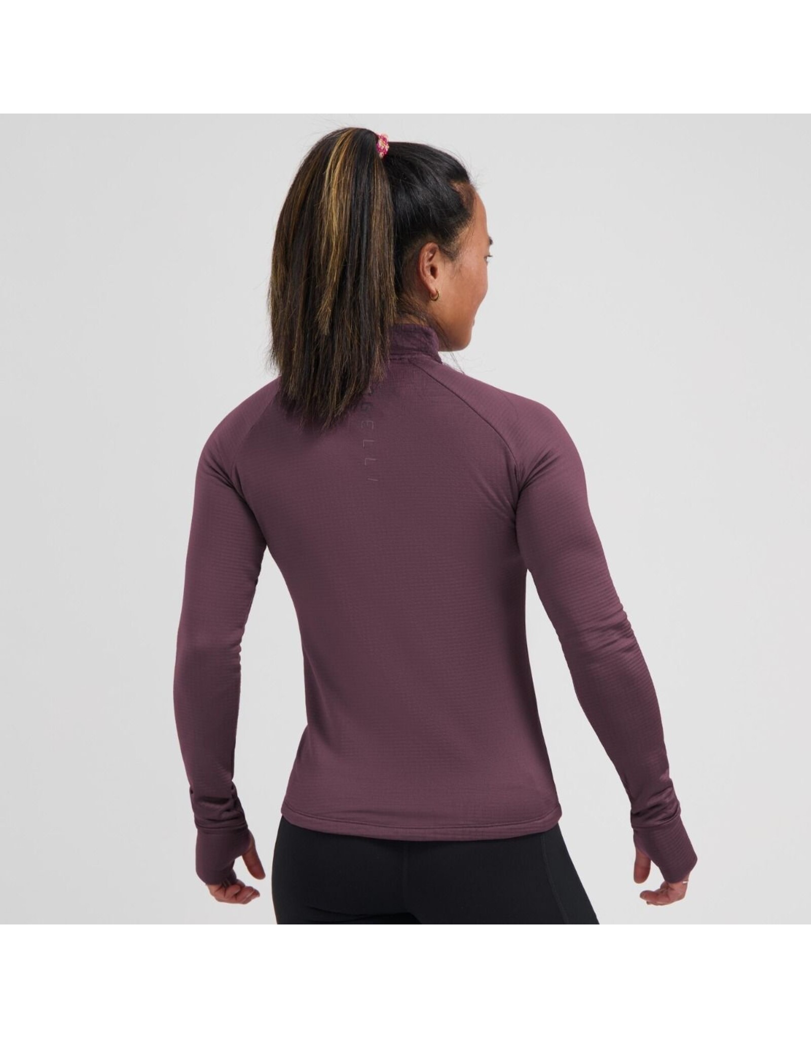 Rogelli Essential- top long sleeve-eggplant