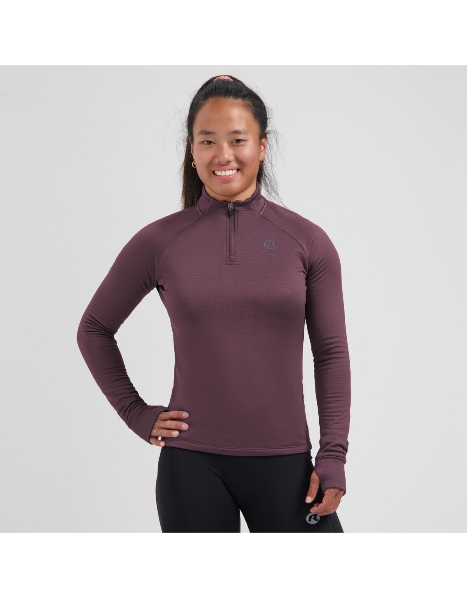 Rogelli Essential- top long sleeve-eggplant