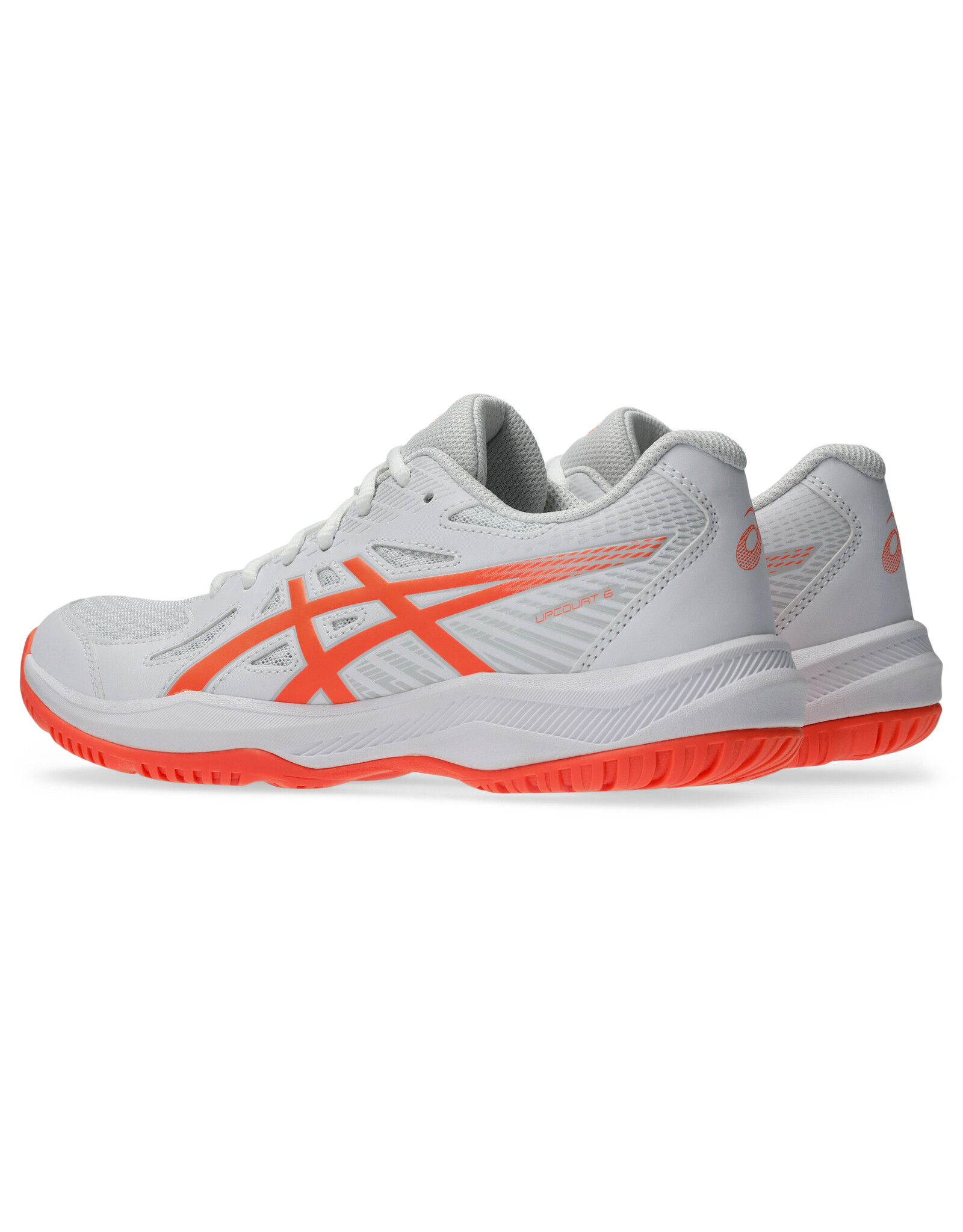 Asics UPCOURT 6-Dames-WHITE/VIVID CORAL
