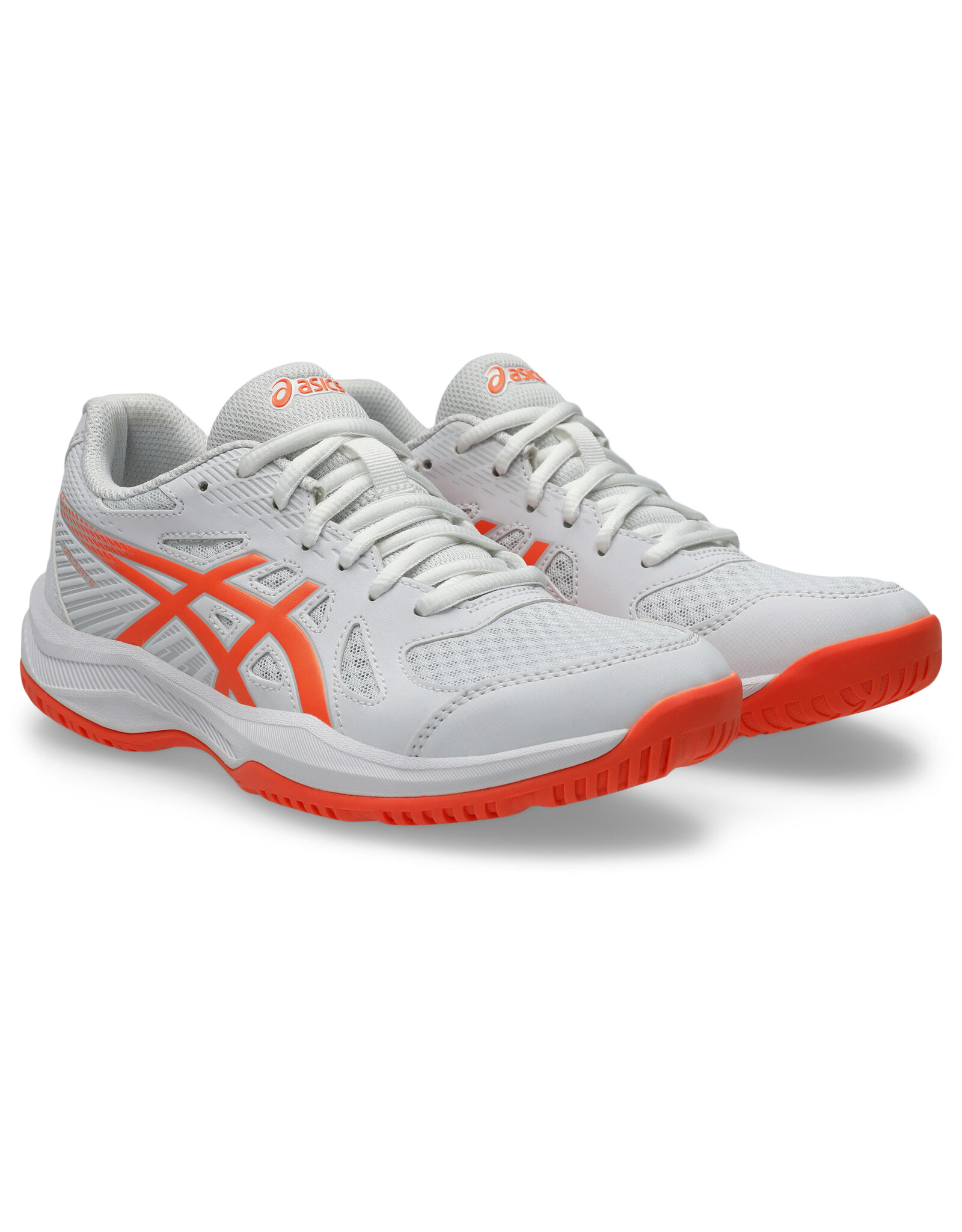 Asics UPCOURT 6-Dames-WHITE/VIVID CORAL