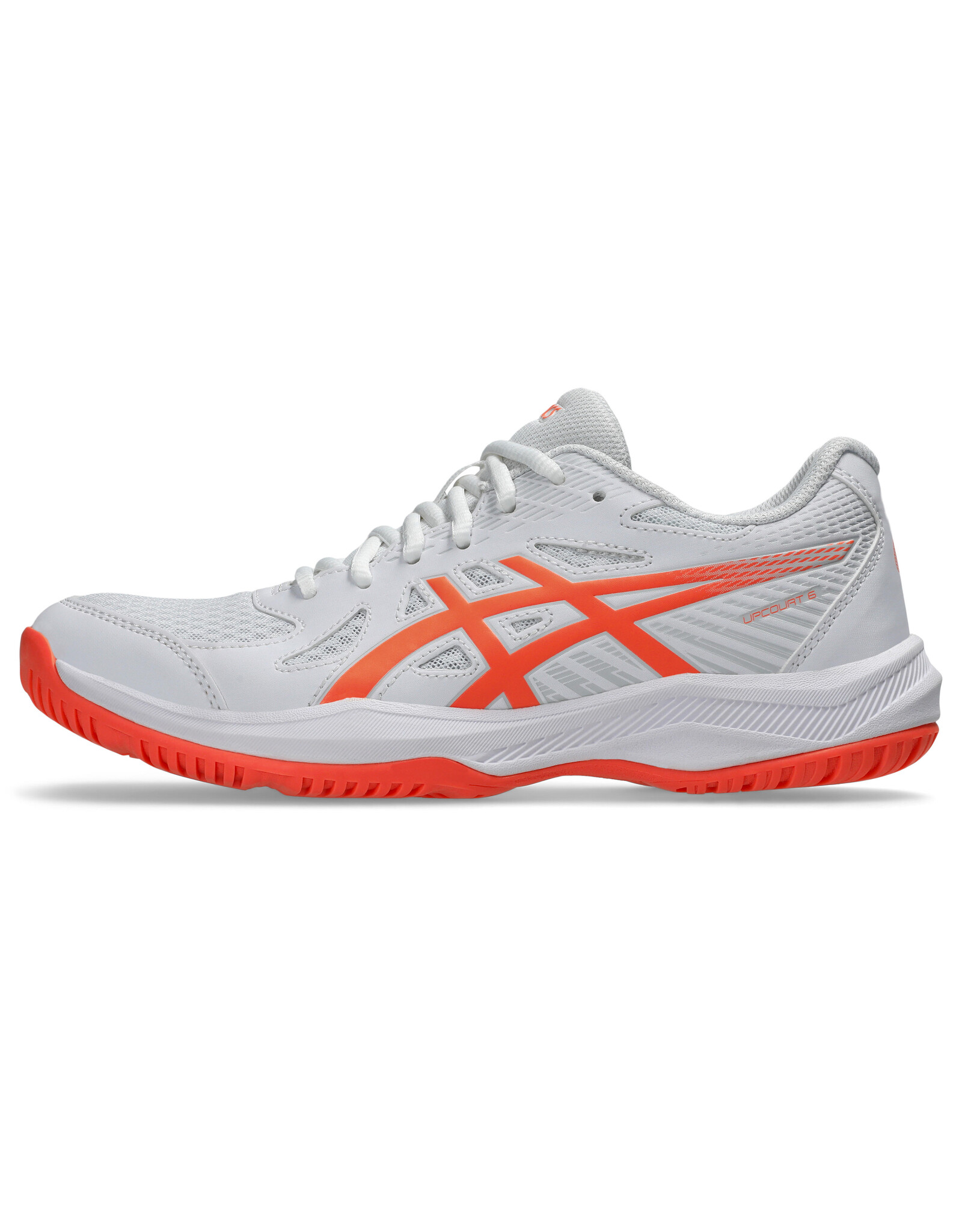 Asics UPCOURT 6-Dames-WHITE/VIVID CORAL