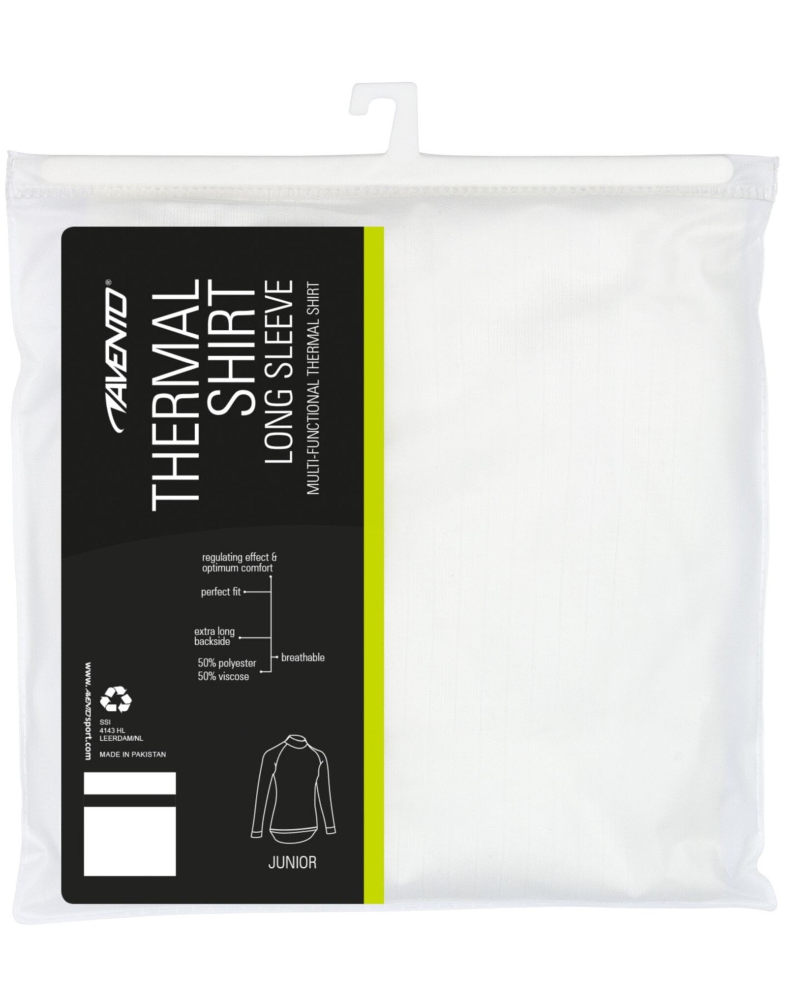 Avento Thermoshirt Lange Mouw • Junior • Wit (WIT)