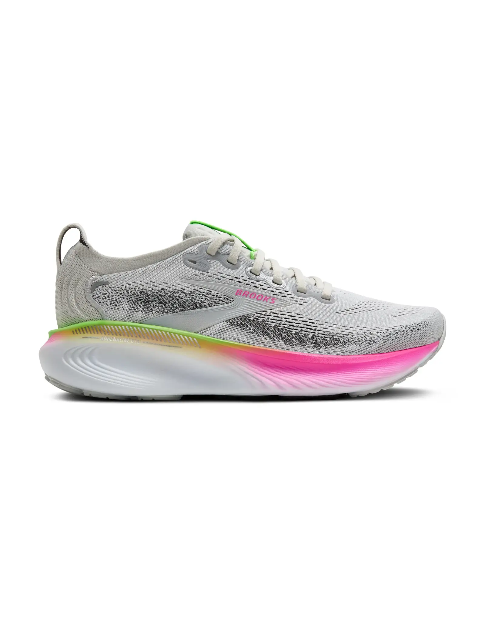 Brooks Adrenaline GTS 25-Dames-Oyster/Pink/Green