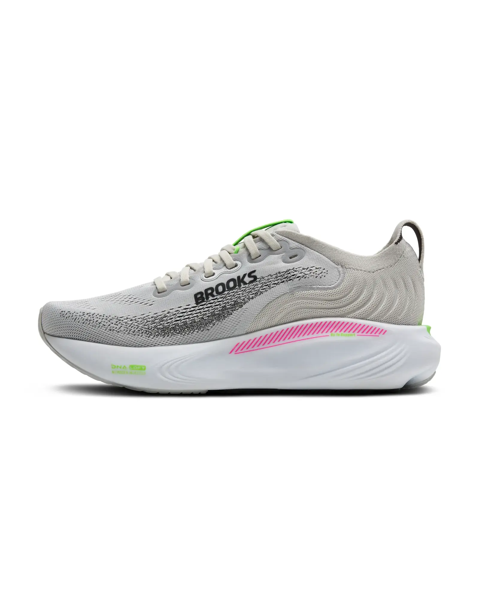 Brooks Adrenaline GTS 25-Dames-Oyster/Pink/Green