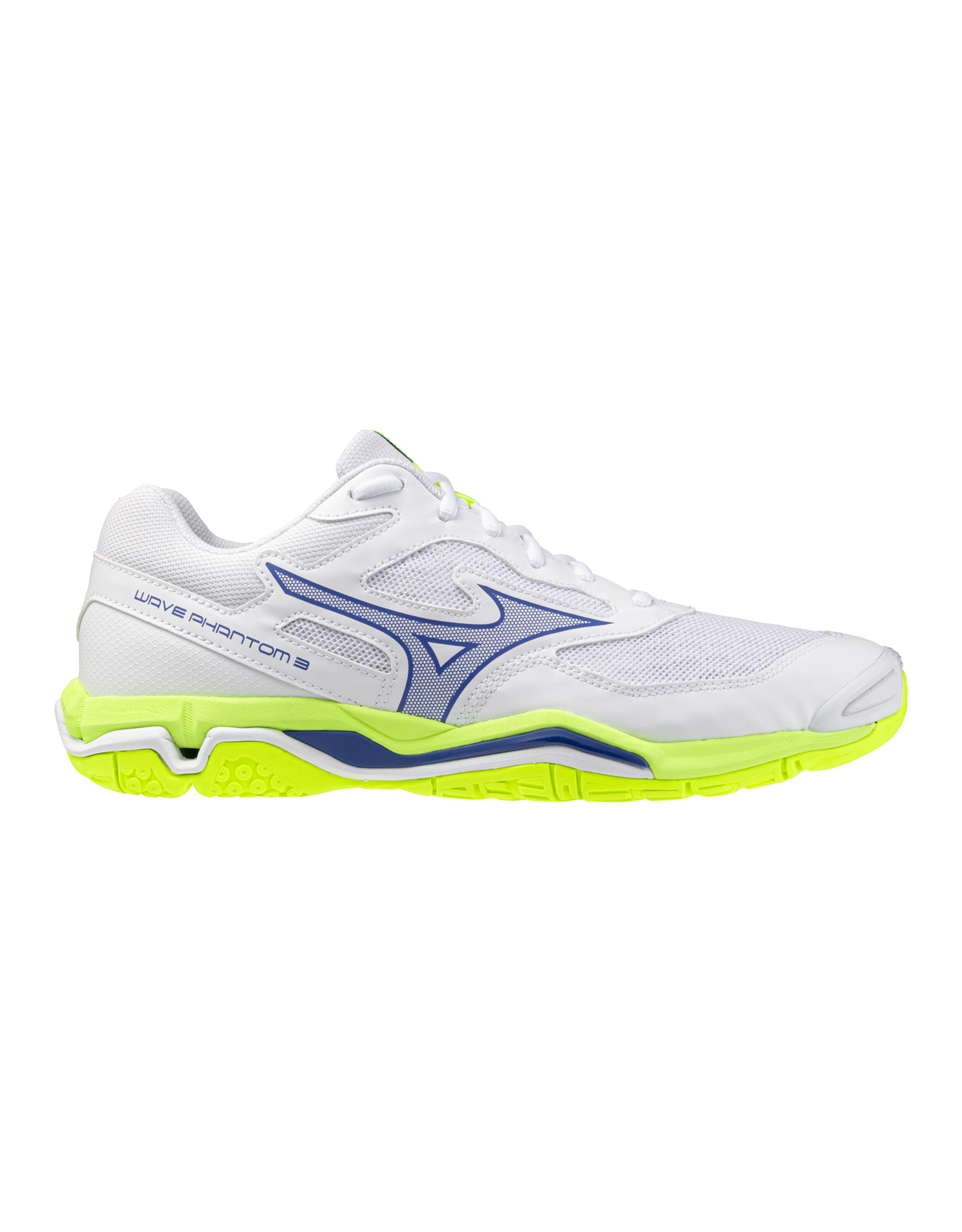 Mizuno SHOE WAVE PHANTOM-Heren-White/LightYellow/Dazzling Blue
