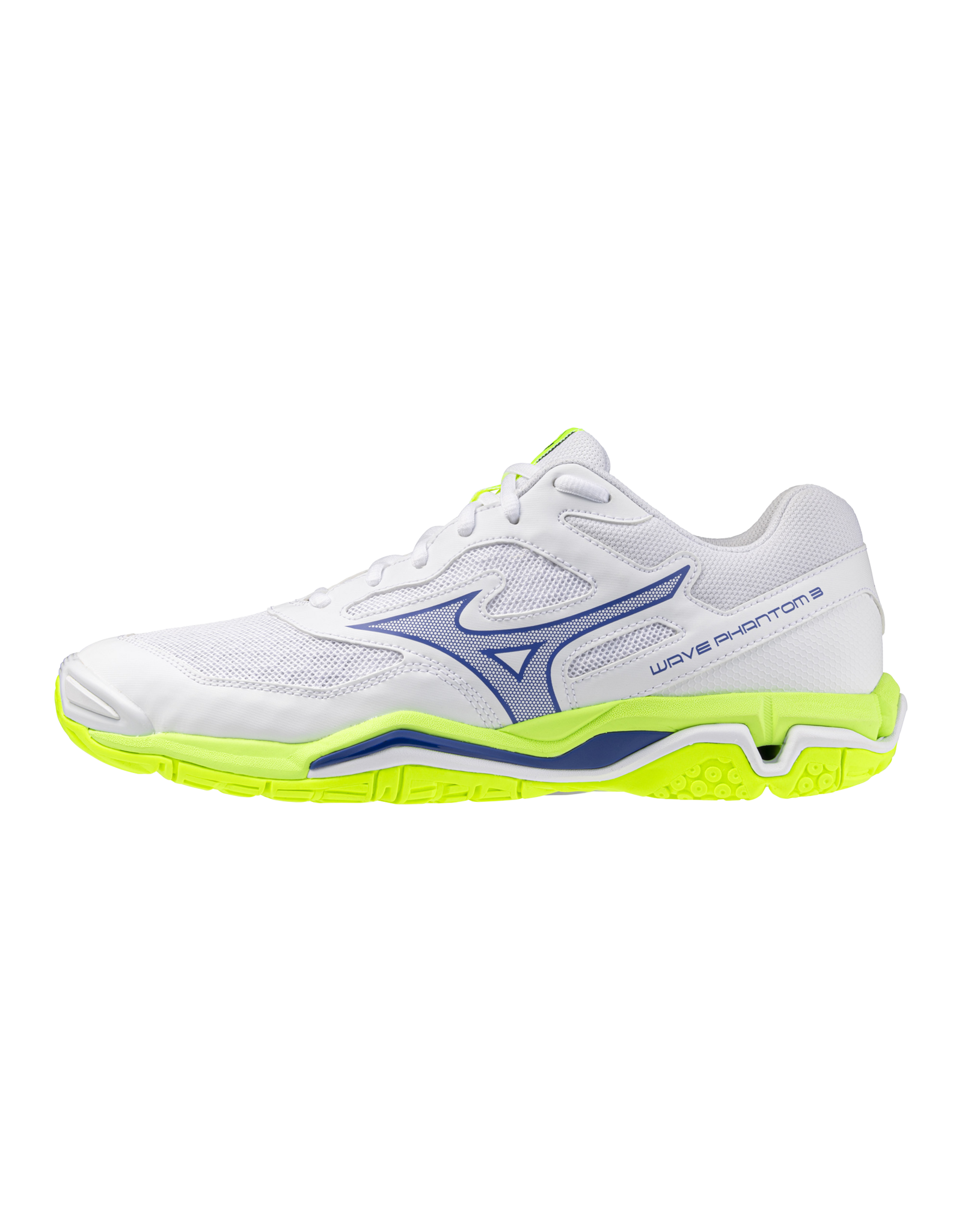 Mizuno SHOE WAVE PHANTOM-Heren-White/LightYellow/Dazzling Blue