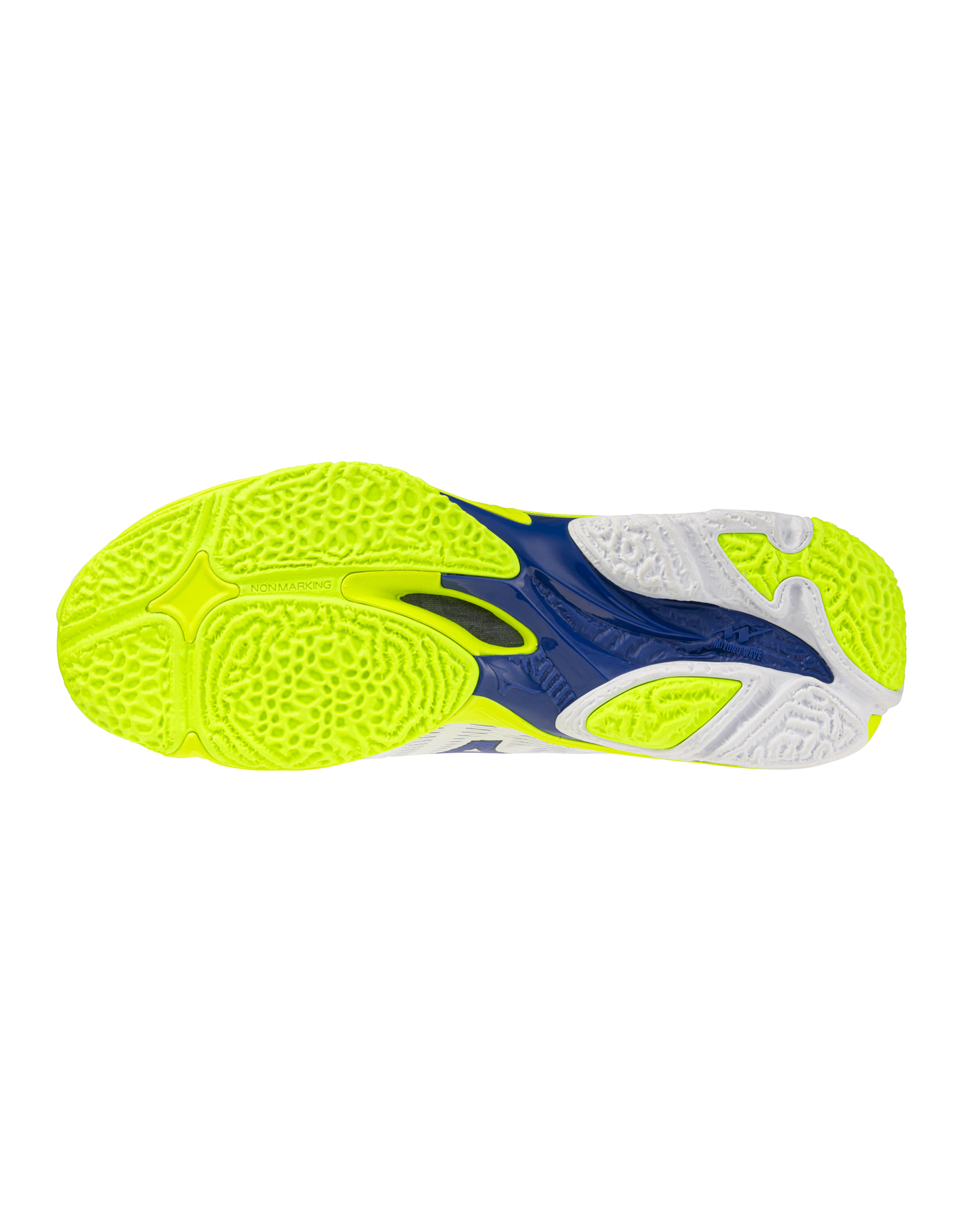 Mizuno SHOE WAVE LIGHTNING ELITE-Heren-White/LightYellow/Dazzling Blue