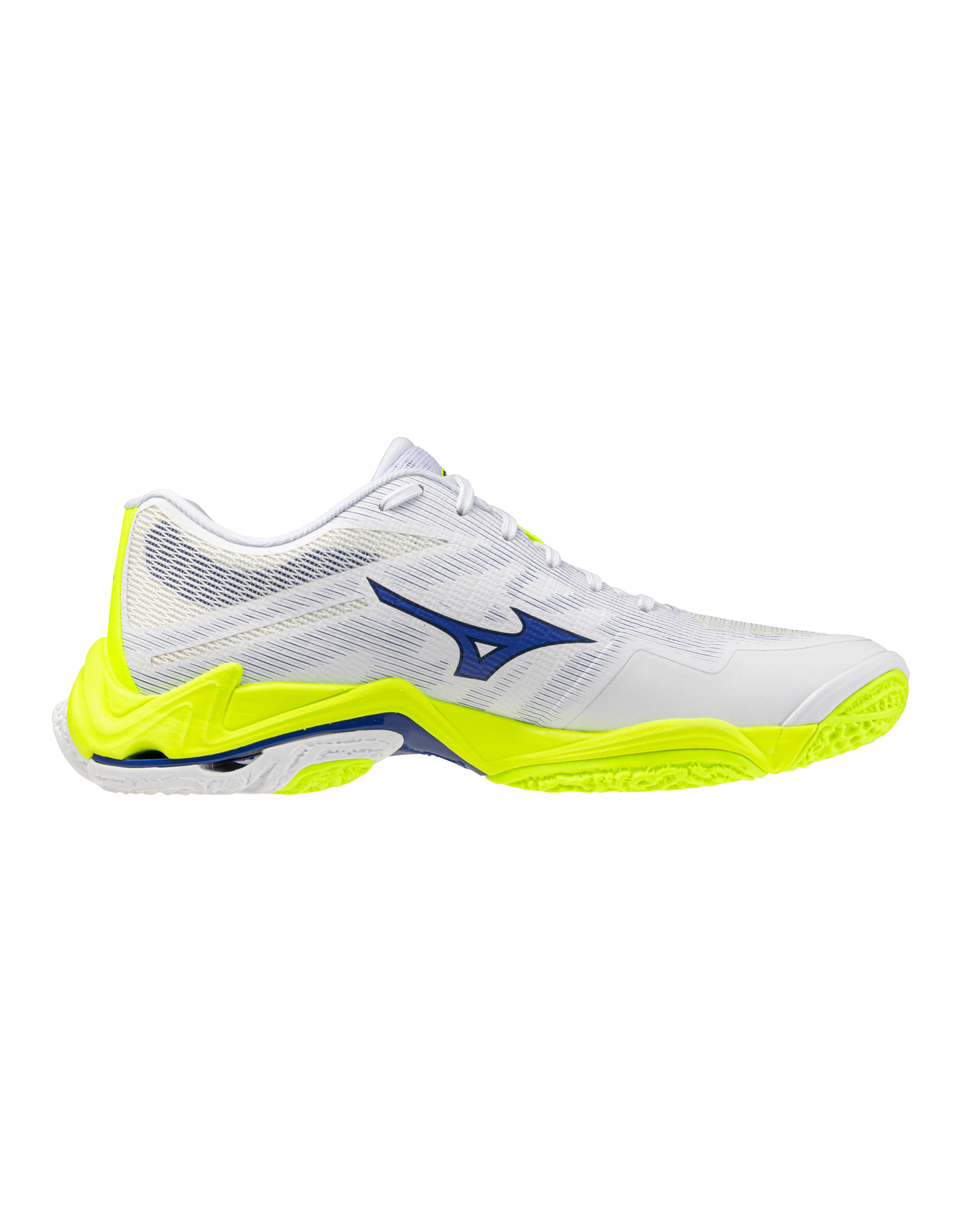 Mizuno SHOE WAVE LIGHTNING ELITE-Heren-White/LightYellow/Dazzling Blue