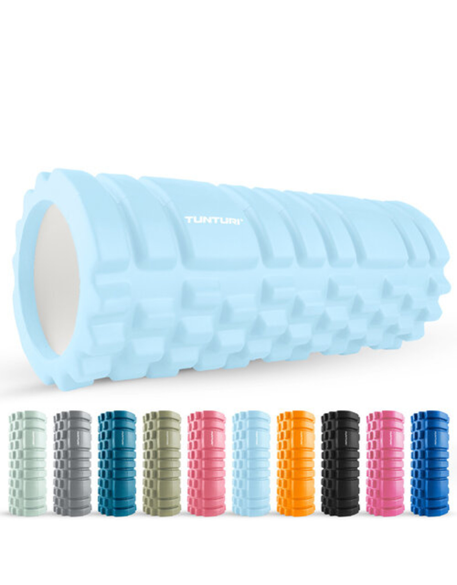 Tunturi Tunturi Yoga Grid Foam Roller, 33cm, Light Blue
