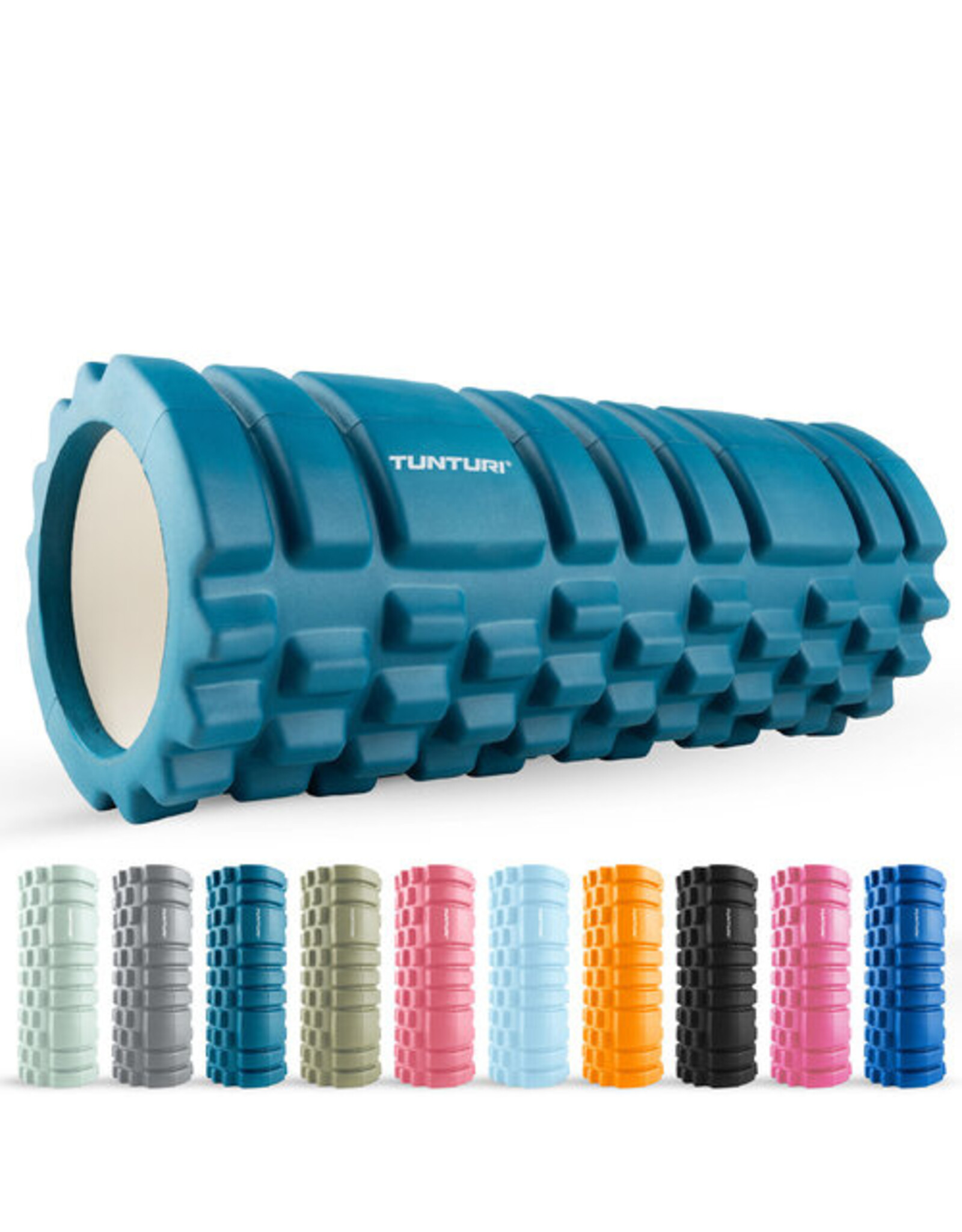 Tunturi Tunturi Yoga Grid Foam Roller, 33cm, Petrol Blue