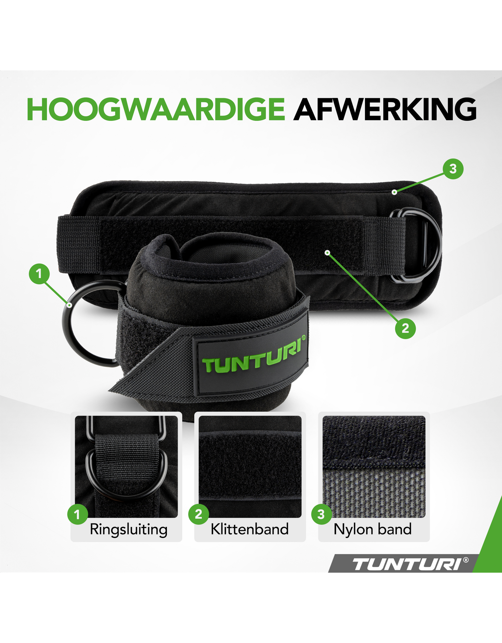 Tunturi Tunturi Ankle Strap, Black