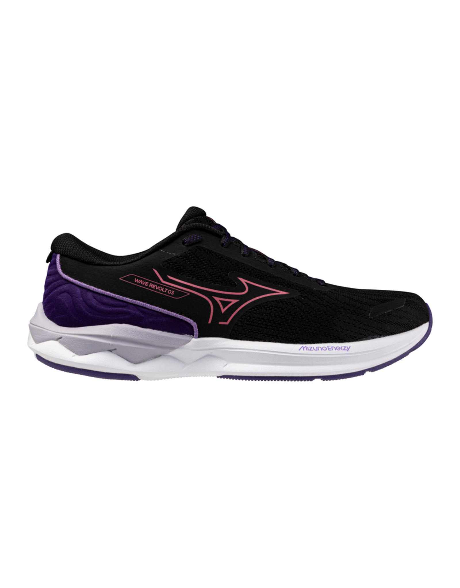 Mizuno SHOE WAVE REVOLT WOS-Dames-Black/Camellia Rose/Violet Indigo
