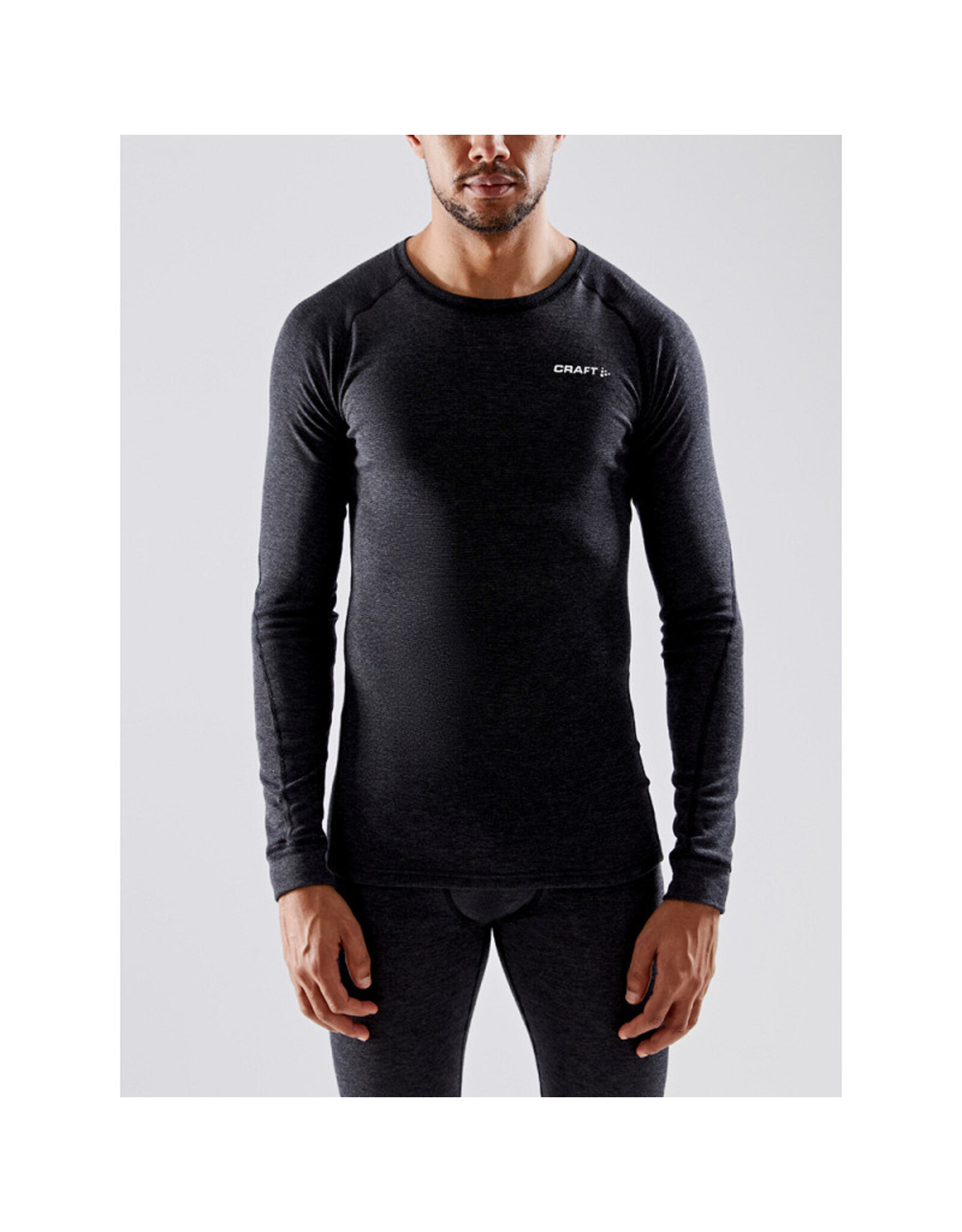 Craft WOOL MERINO LS TEE M-BLACK MELANGE