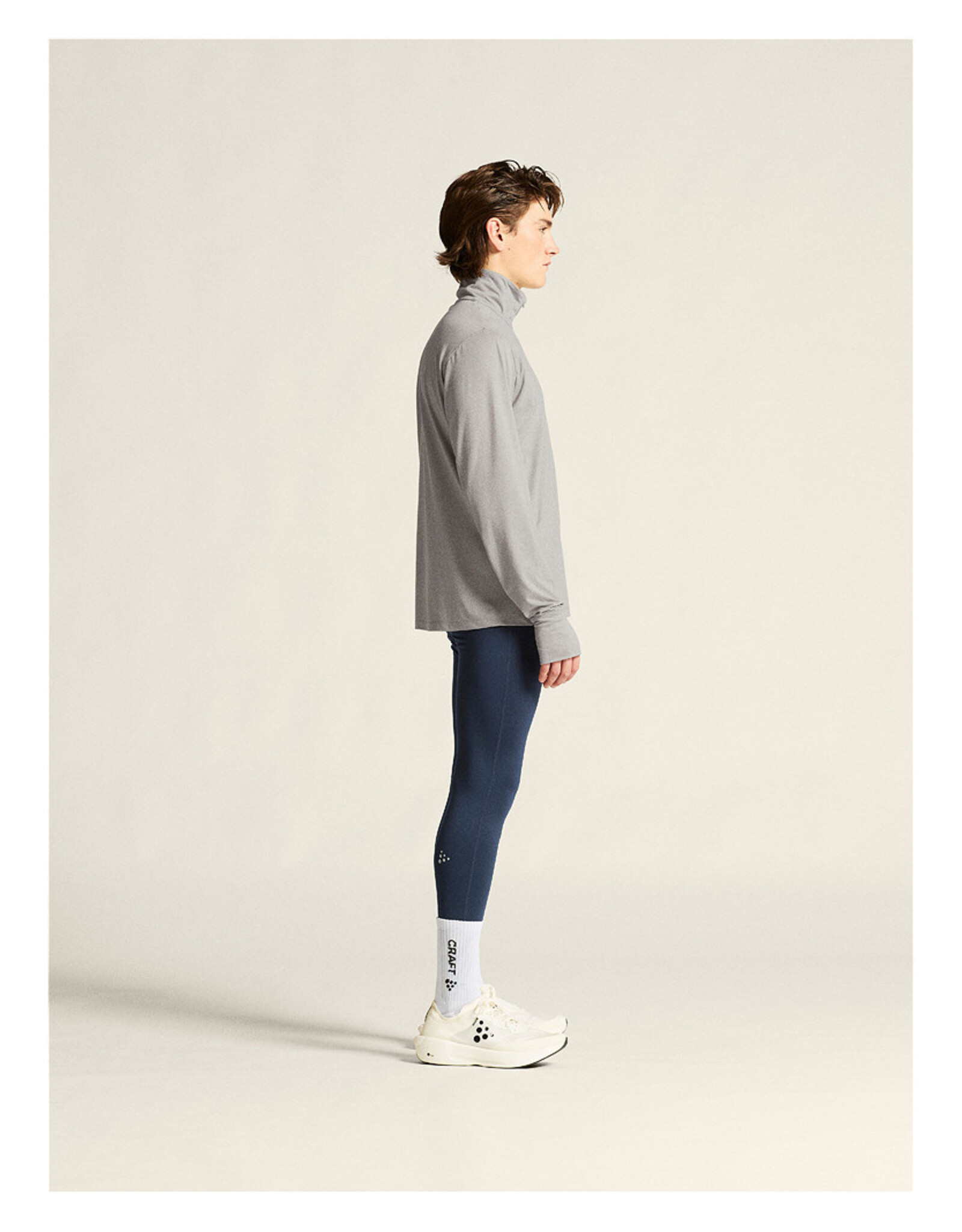 Craft FLOW HZ LS M-GREY MELANGE