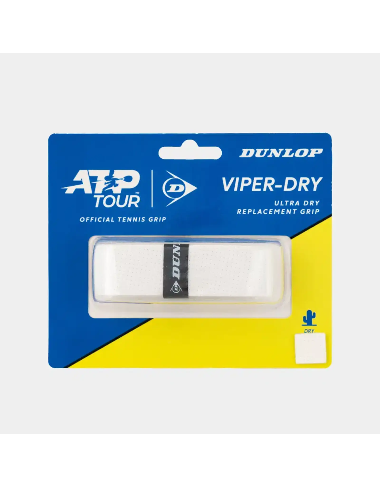 Dunlop D TAC ATP VIPER-DRY REP GRIP WHT 1PC BLISTER