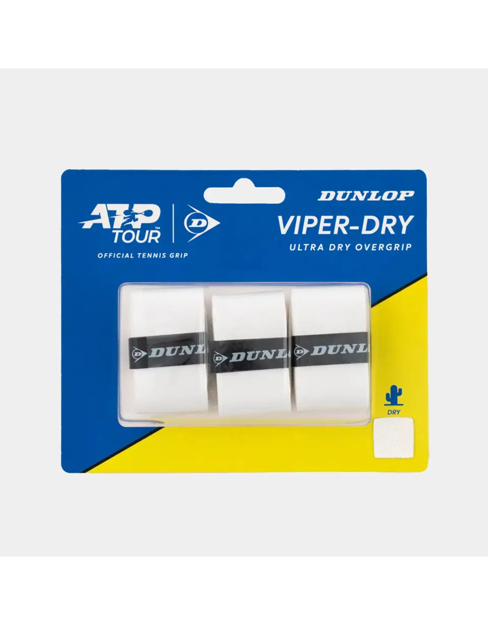 Dunlop D TAC ATP VIPER-DRY OGRIP WHT 3PCS BLISTER