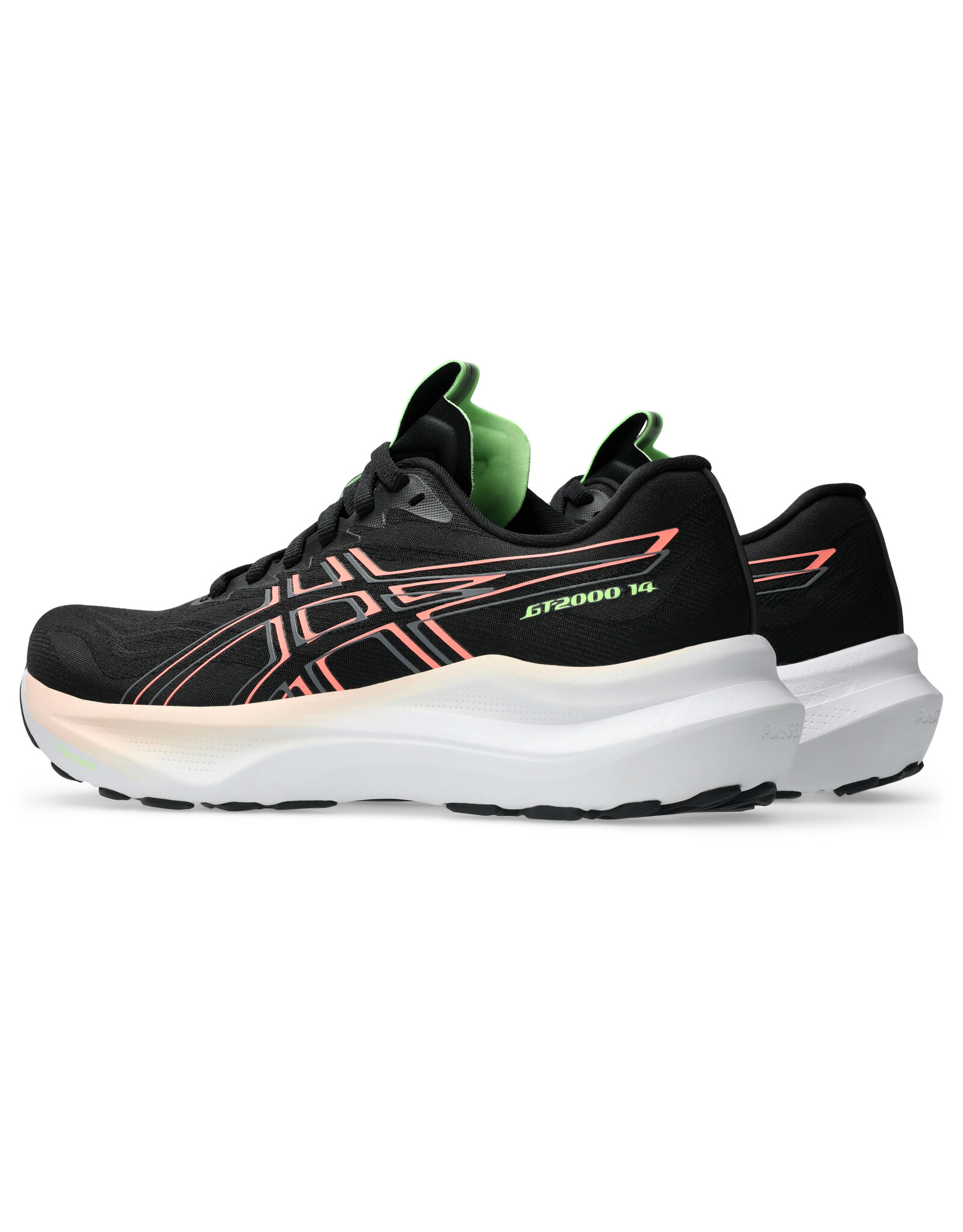 Asics GT-2000 14-Dames-BLACK/SUN CORAL