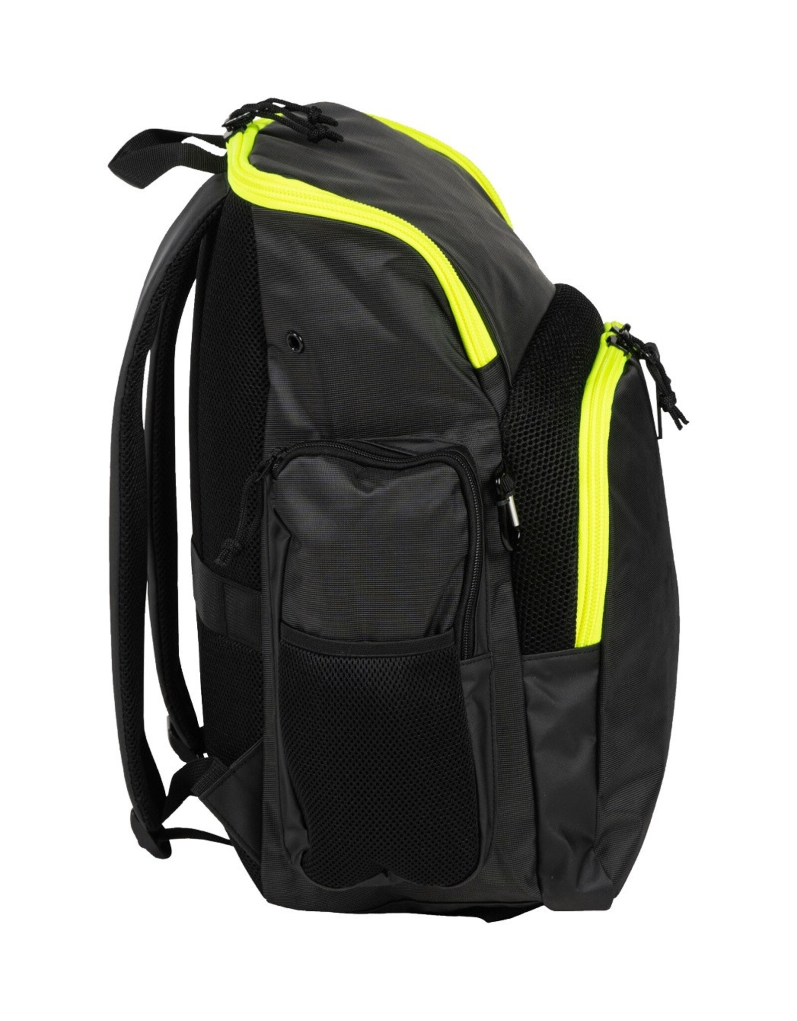 Arena Spiky III Backpack 35-darksmoke-neonyellow