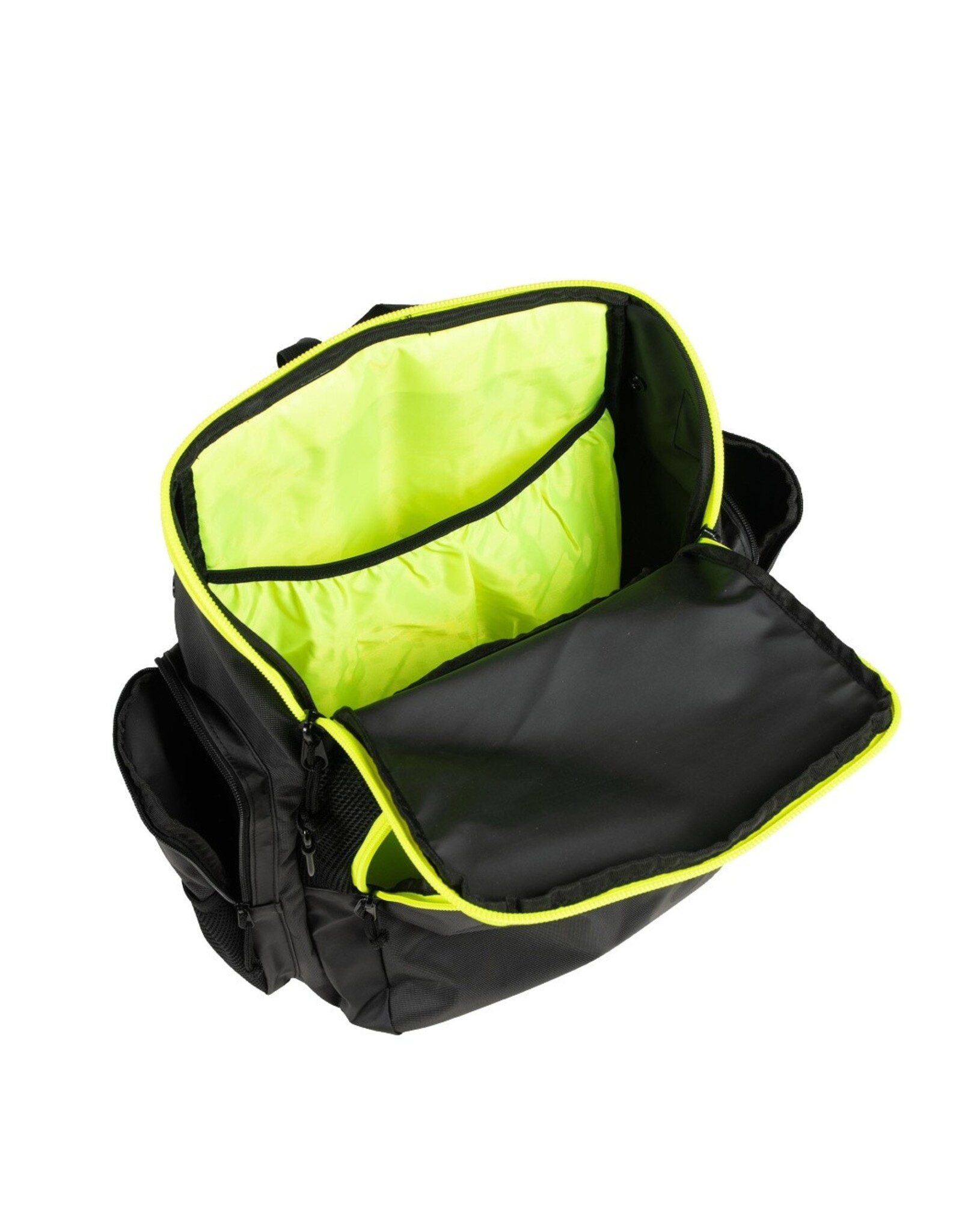 Arena Spiky III Backpack 35-darksmoke-neonyellow