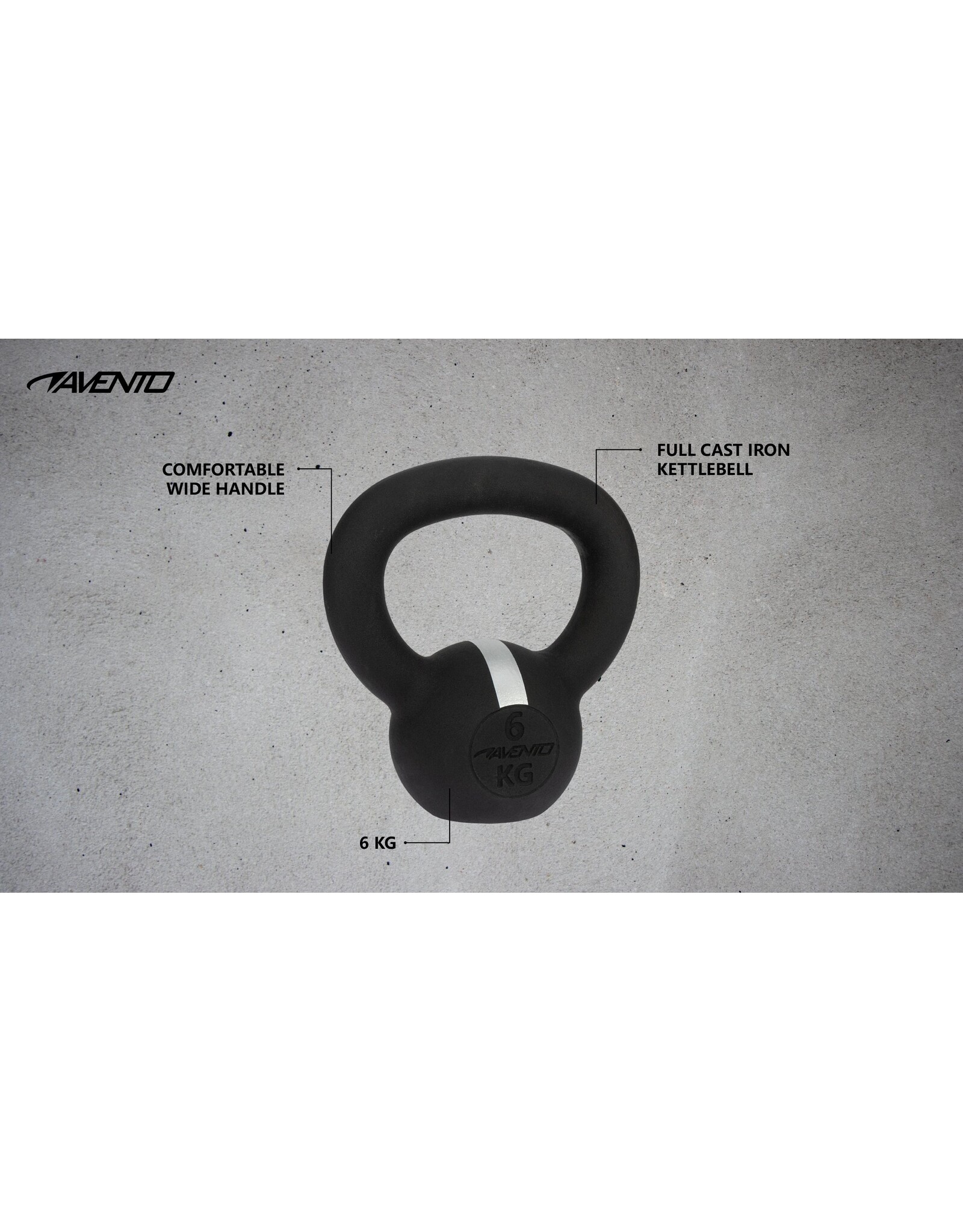 Avento Kettlebell Cast Iron  6 KG