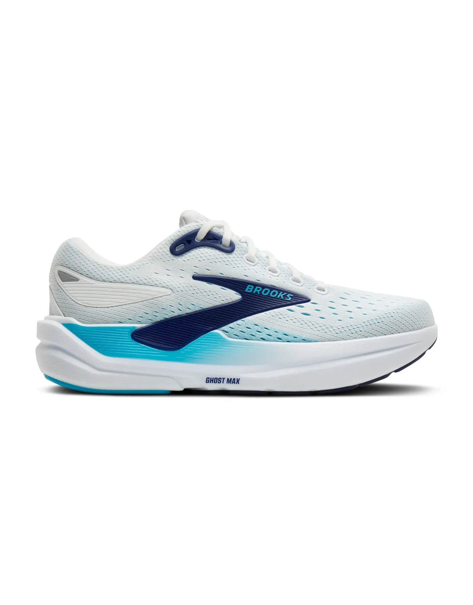 Brooks Ghost Max 3-Heren-Bright White/Beacon Blue/Teal