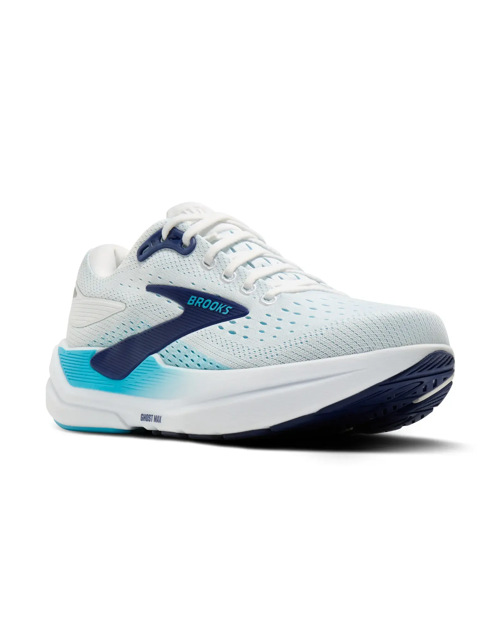 Brooks Ghost Max 3-Heren-Bright White/Beacon Blue/Teal