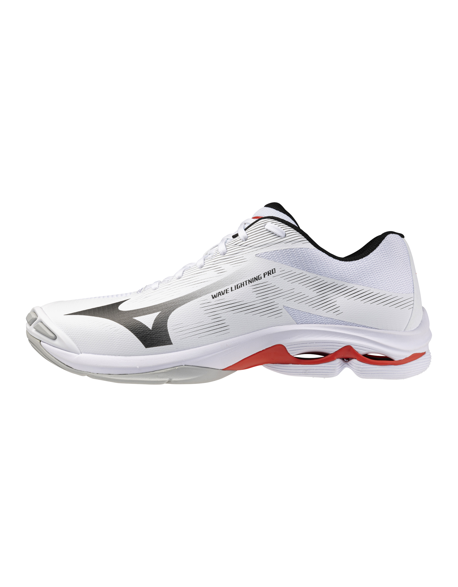 Mizuno SHOE WAVE LIGHTNING PRO-Heren-White/Black/FieryRed