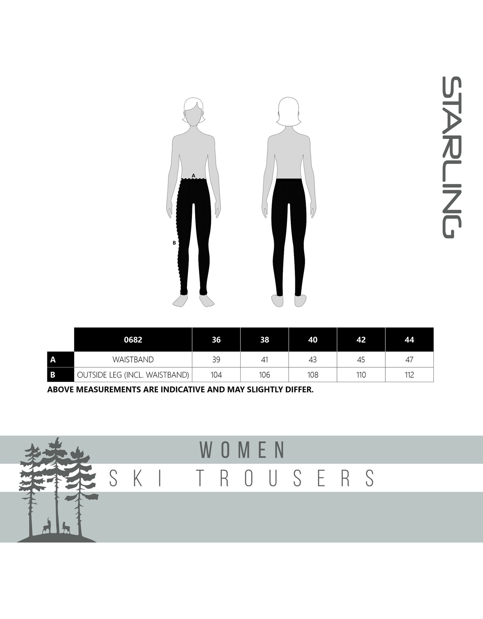 Starling® Skibroek Premium • Dames • Zwart (BLK)