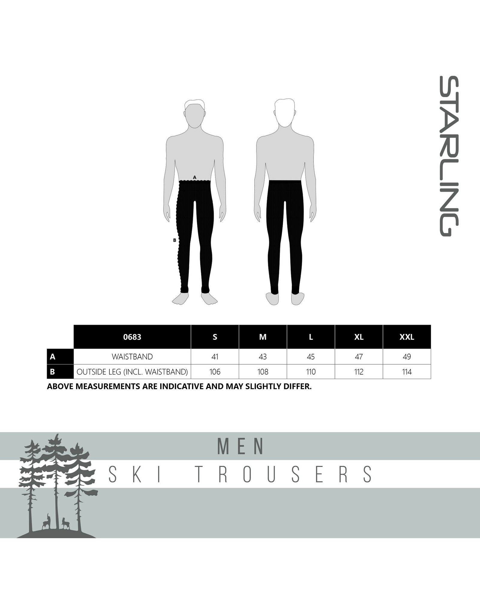 Starling® Skibroek Premium • Heren • Zwart (BLK)