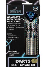 Faver® Darts  • 85% Tungsten • Zwart/Wit (BWB)