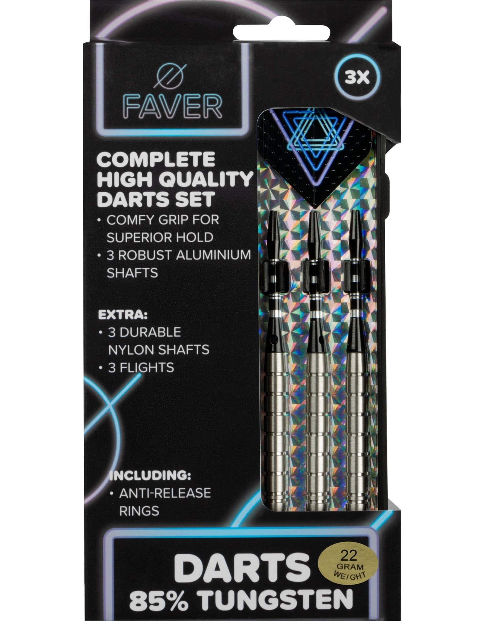 Faver® Darts  • 85% Tungsten • Zwart/Wit (BWB)