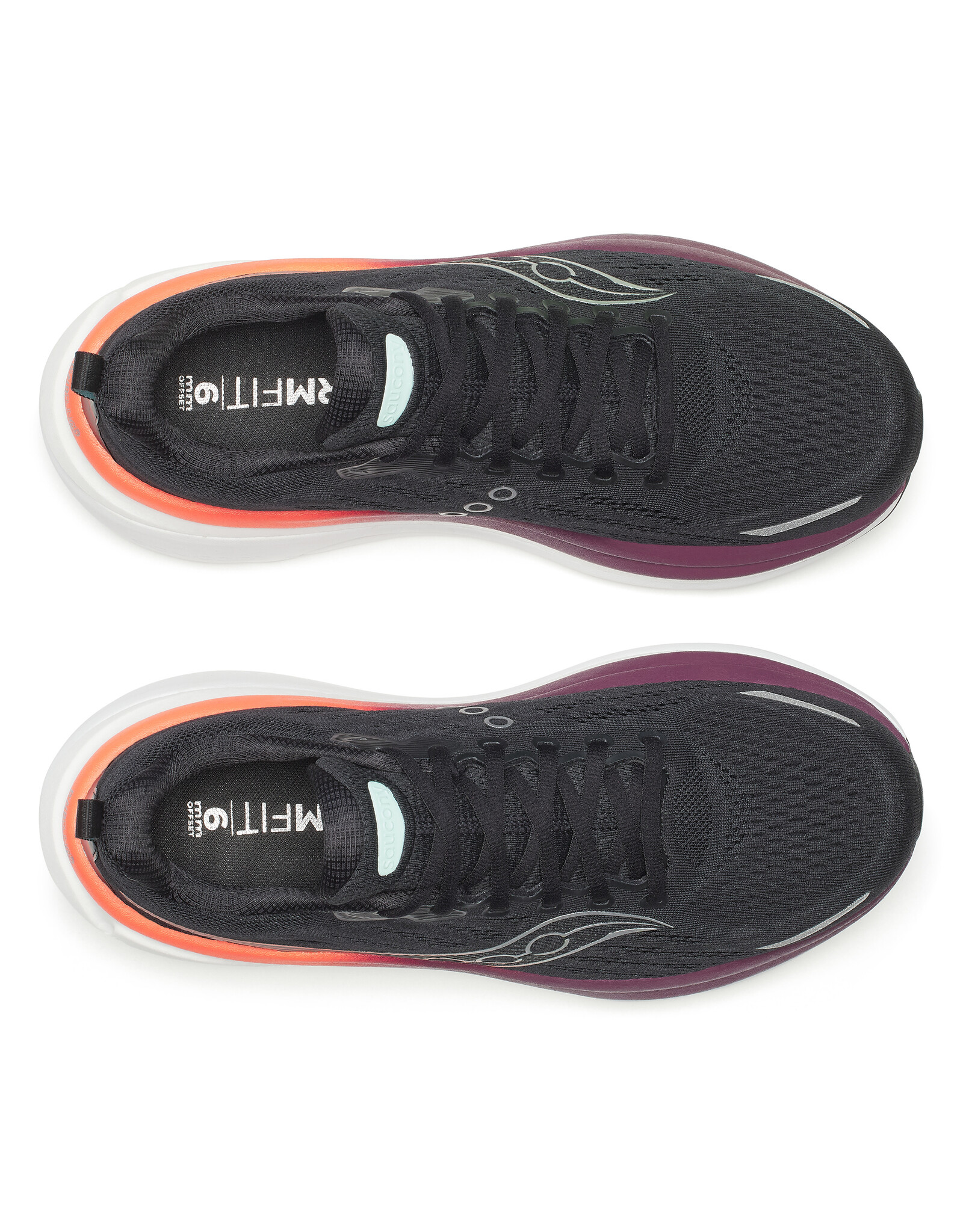 Saucony HURRICANE 25-Heren-BLACK/CRIMSON