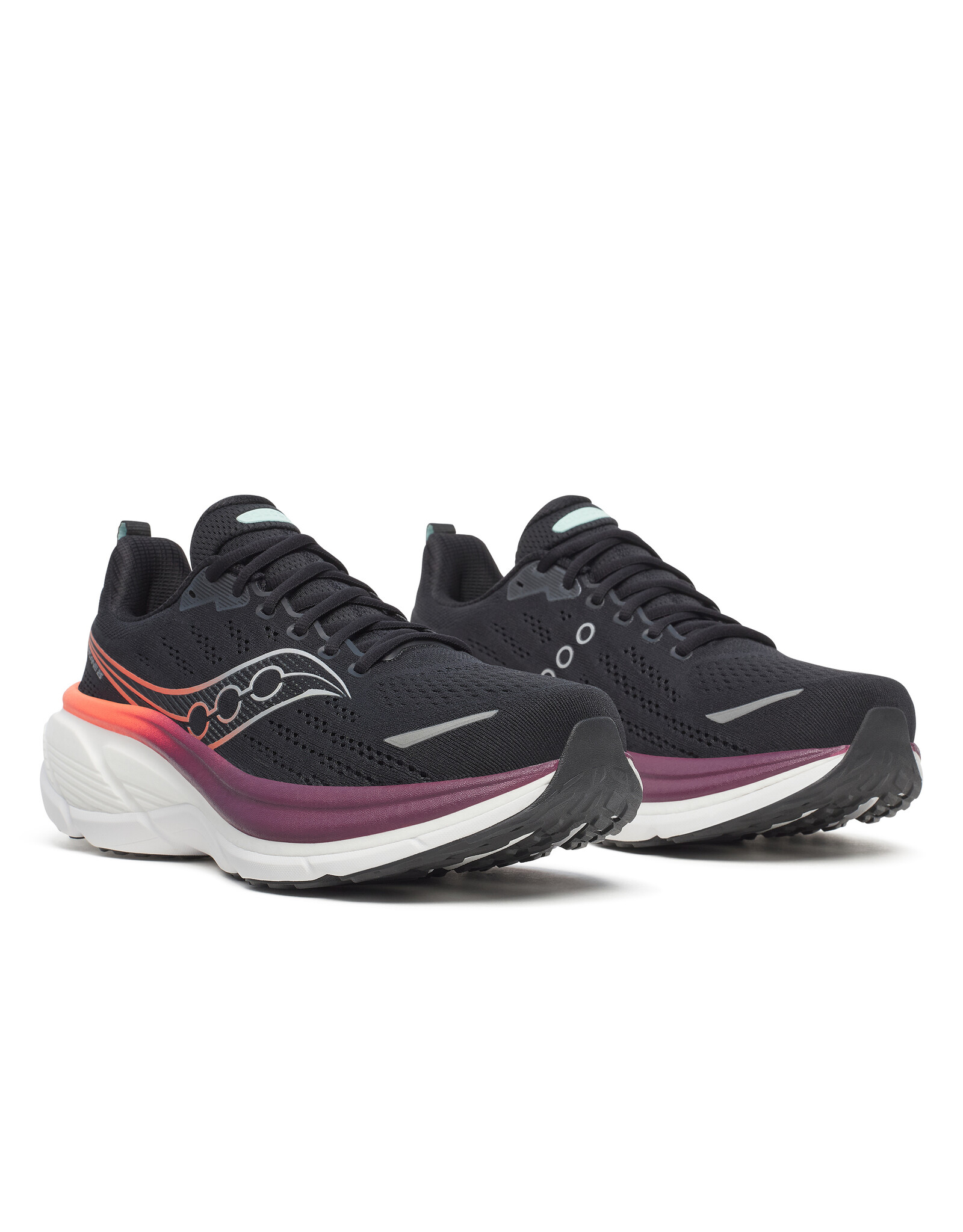 Saucony HURRICANE 25-Heren-BLACK/CRIMSON