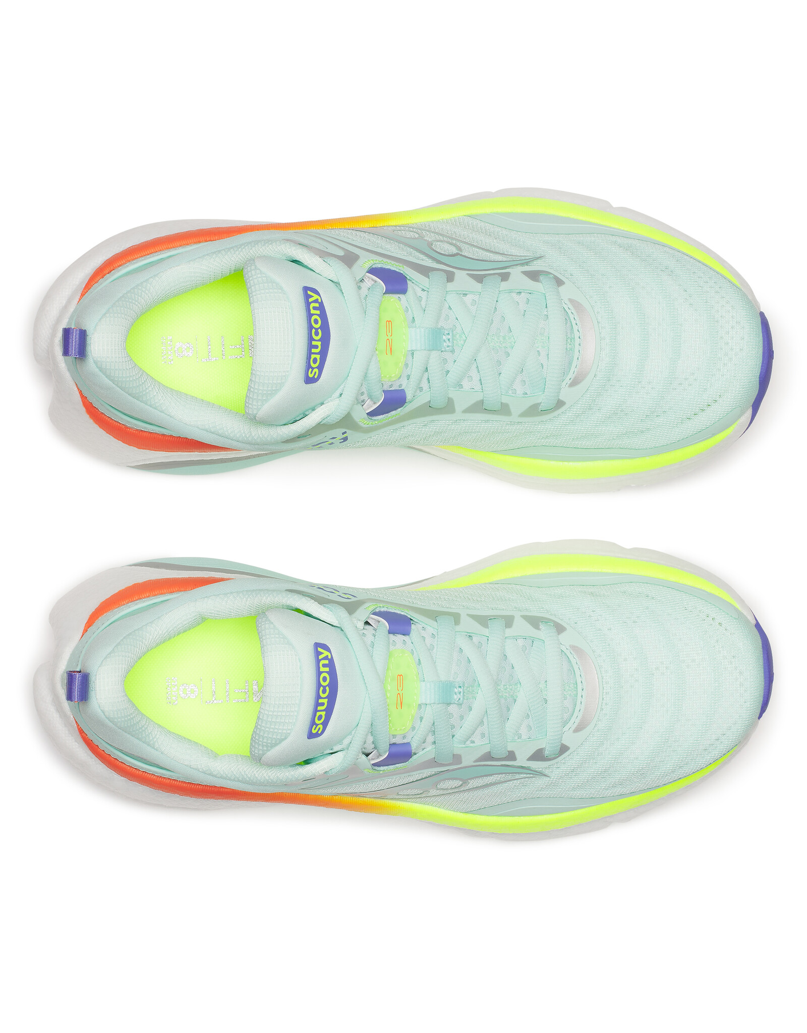 Saucony OMNI ST 23-Dames-AQUA/CITRON