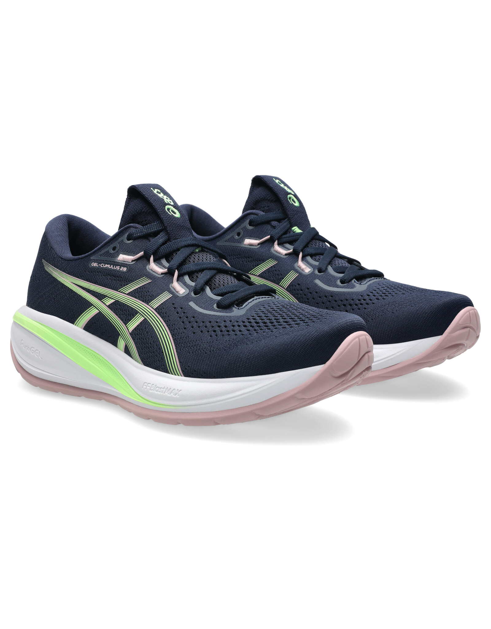 Asics GEL-CUMULUS 28-Dames-MIDNIGHT/ILLUMINATE GREEN