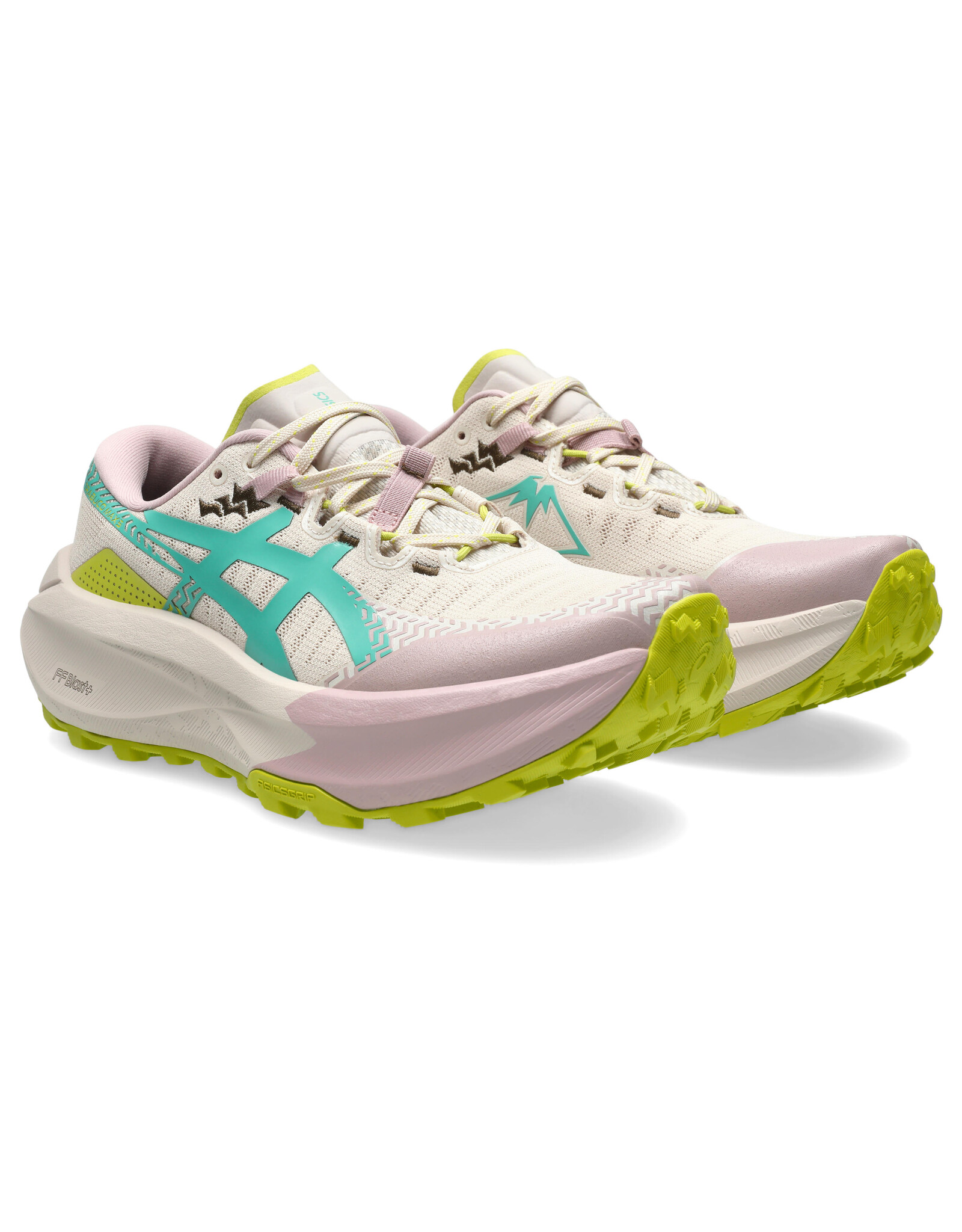 Asics TRABUCO MAX 5-Dames-MINERAL BEIGE/AURORA GREEN