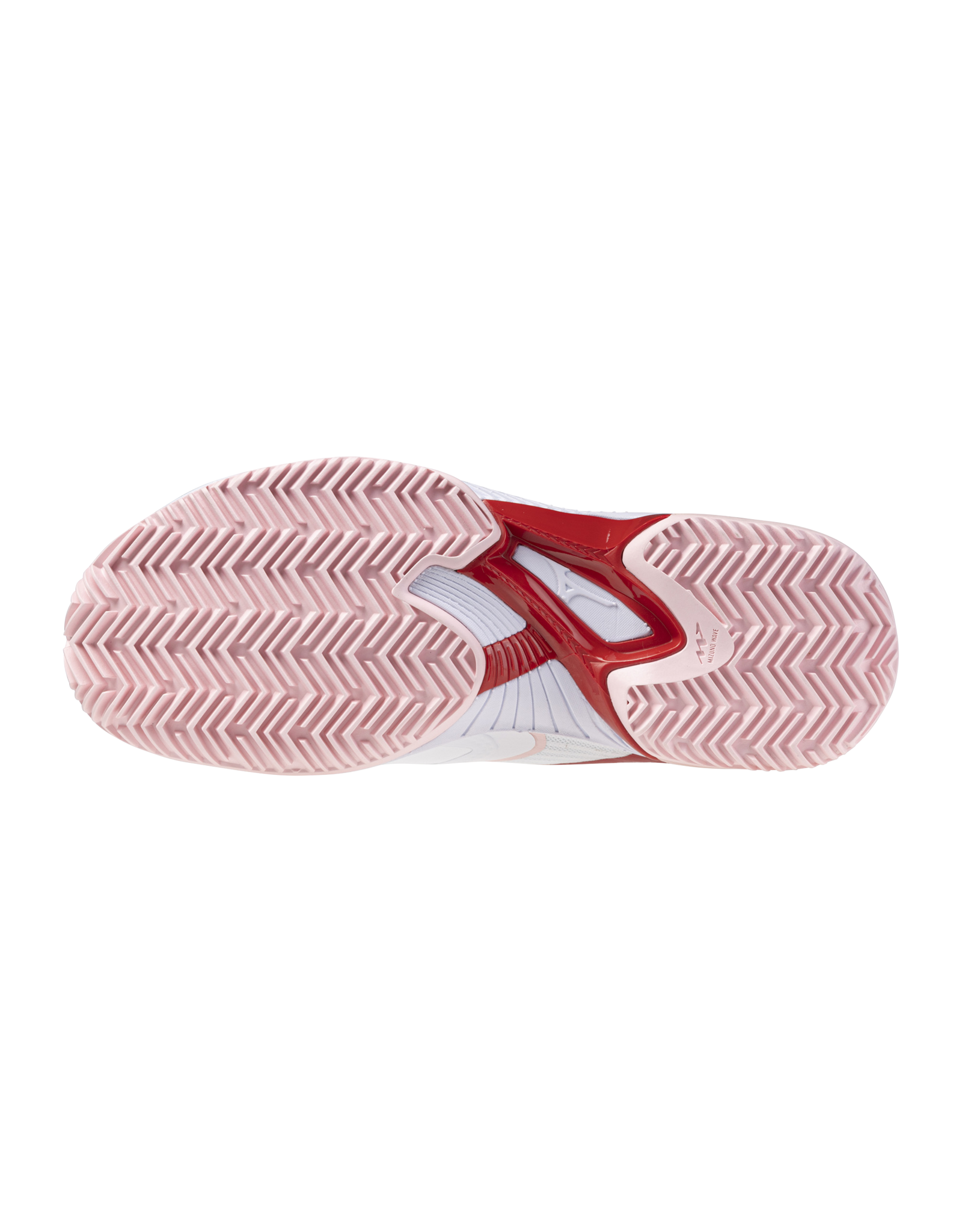 Mizuno SHOE WAVE EXCEED COURT CC WOS-Dames-White/Pinkesque/Barbados Cherry