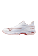 Mizuno SHOE WAVE EXCEED COURT CC WOS-Dames-White/Pinkesque/Barbados Cherry