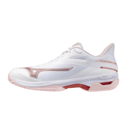Mizuno SHOE WAVE EXCEED COURT CC WOS-Dames-White/Pinkesque/Barbados Cherry