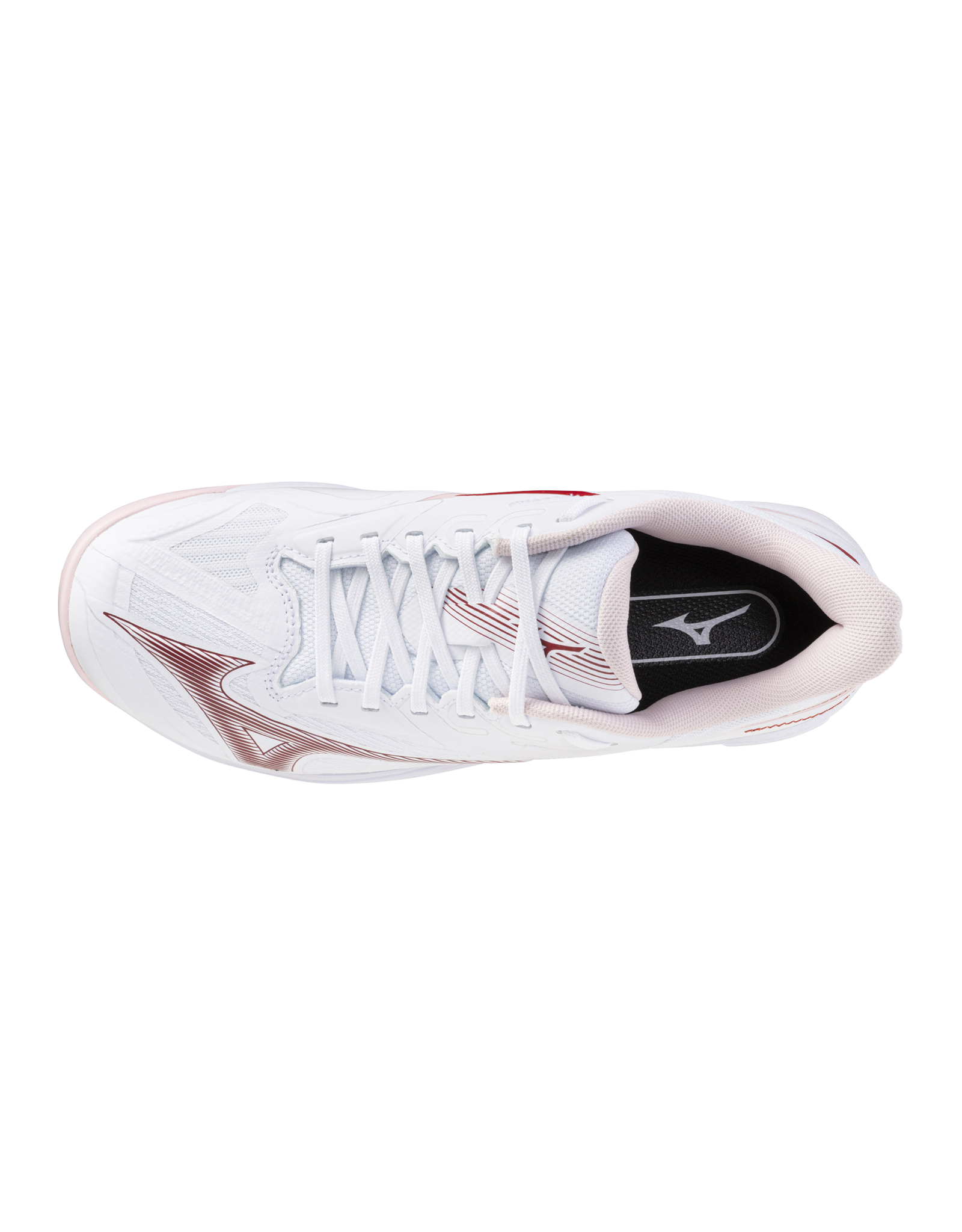 Mizuno SHOE WAVE EXCEED COURT CC WOS-Dames-White/Pinkesque/Barbados Cherry