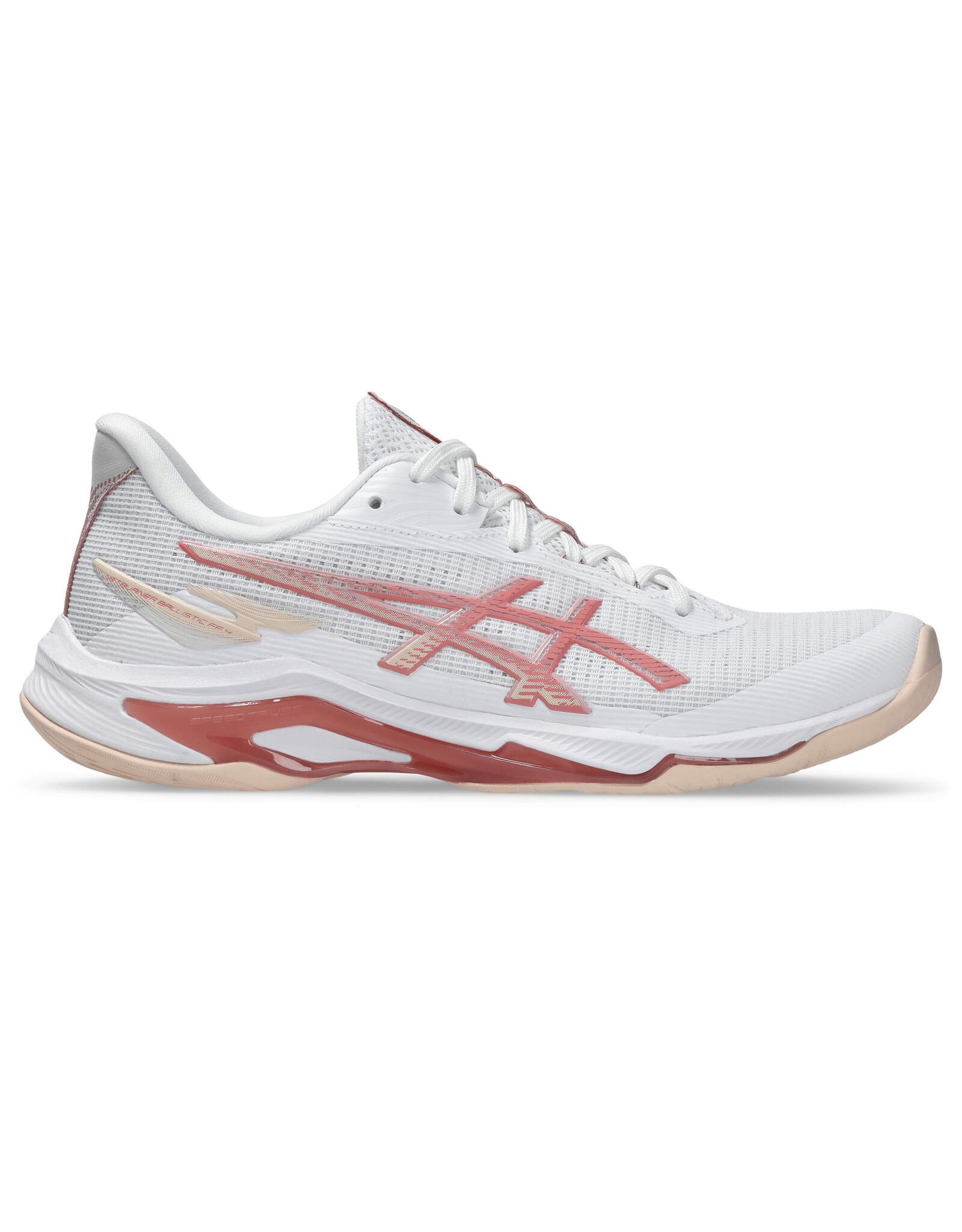 Asics NETBURNER BALLISTIC FF 4-Dames-WHITE/ROSE ROUGE