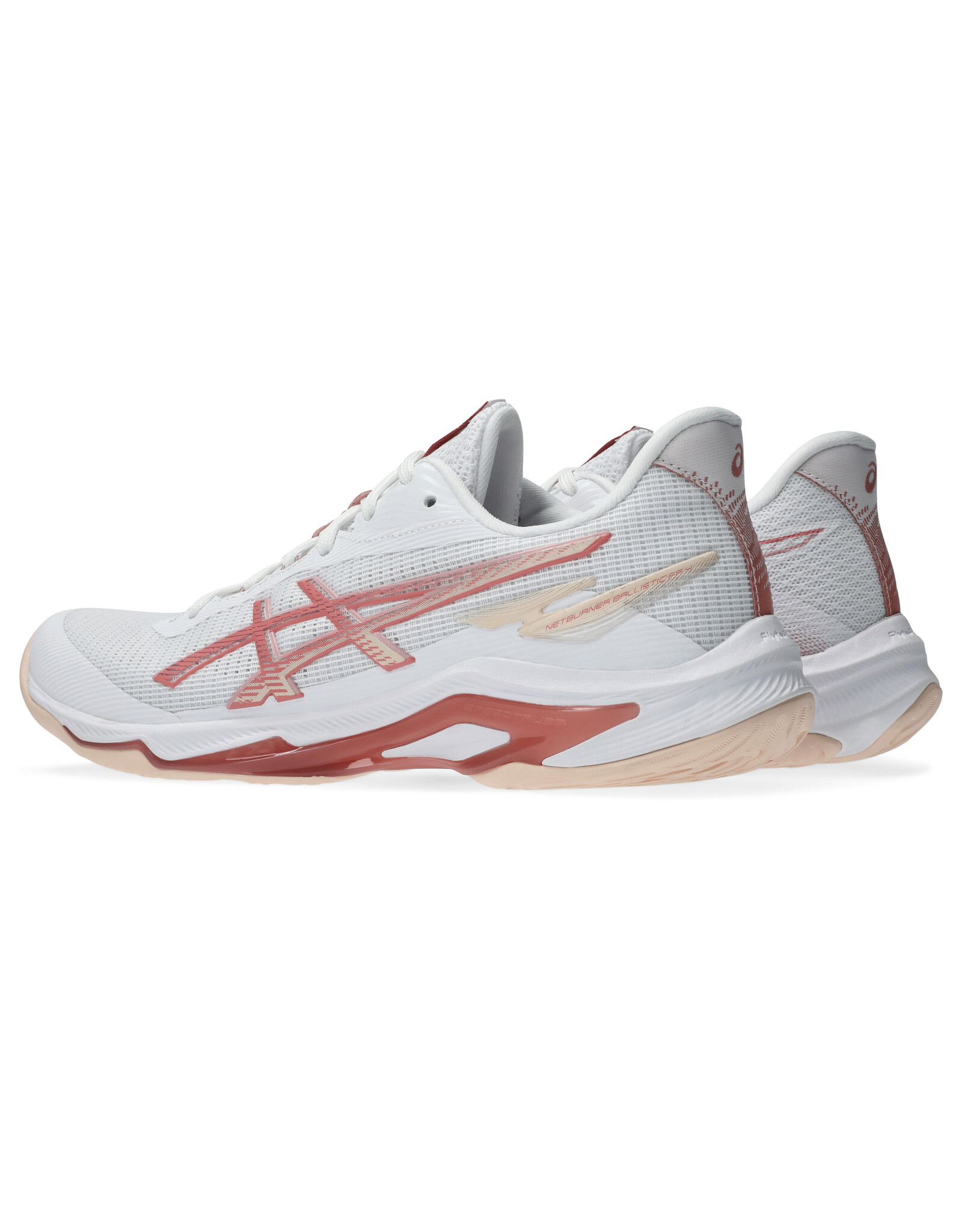Asics NETBURNER BALLISTIC FF 4-Dames-WHITE/ROSE ROUGE
