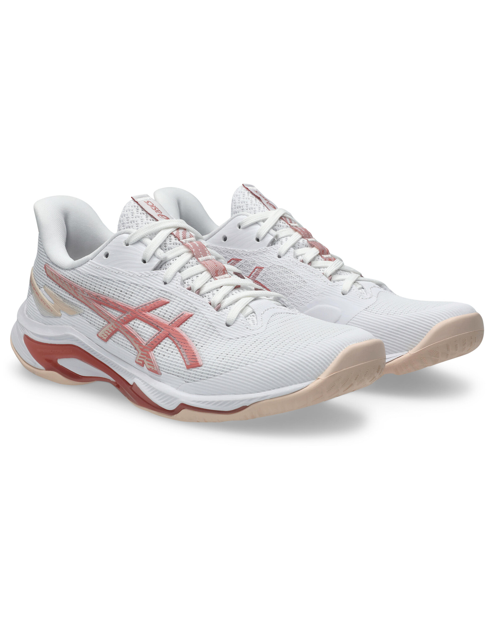Asics NETBURNER BALLISTIC FF 4-Dames-WHITE/ROSE ROUGE