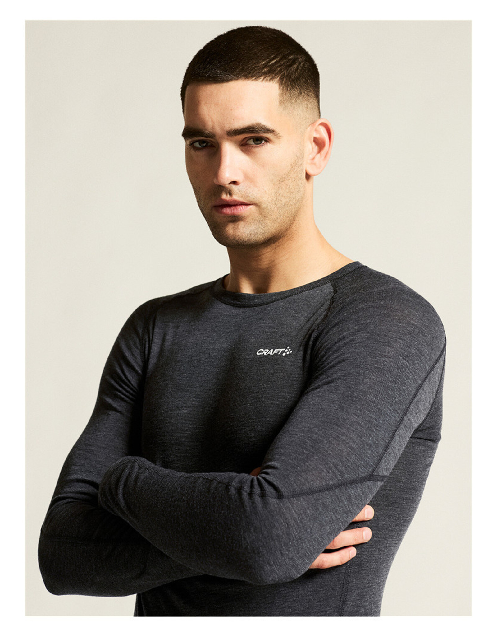 Craft WOOL MERINO SET M-Heren-BLACK MELANGE