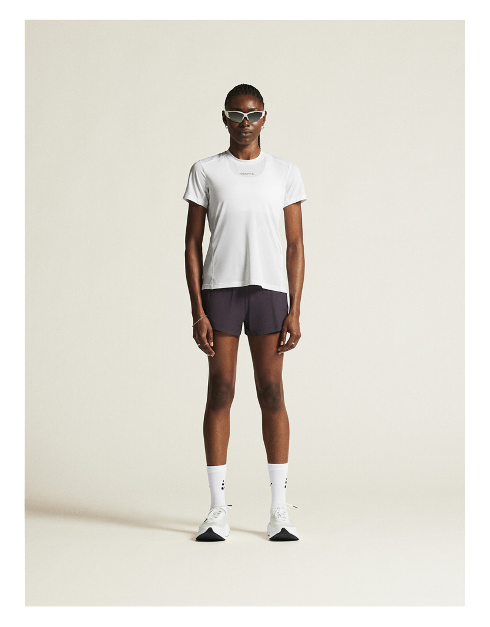 Craft ADV ESSENCE SS TEE 2 W-Dames-WHITE