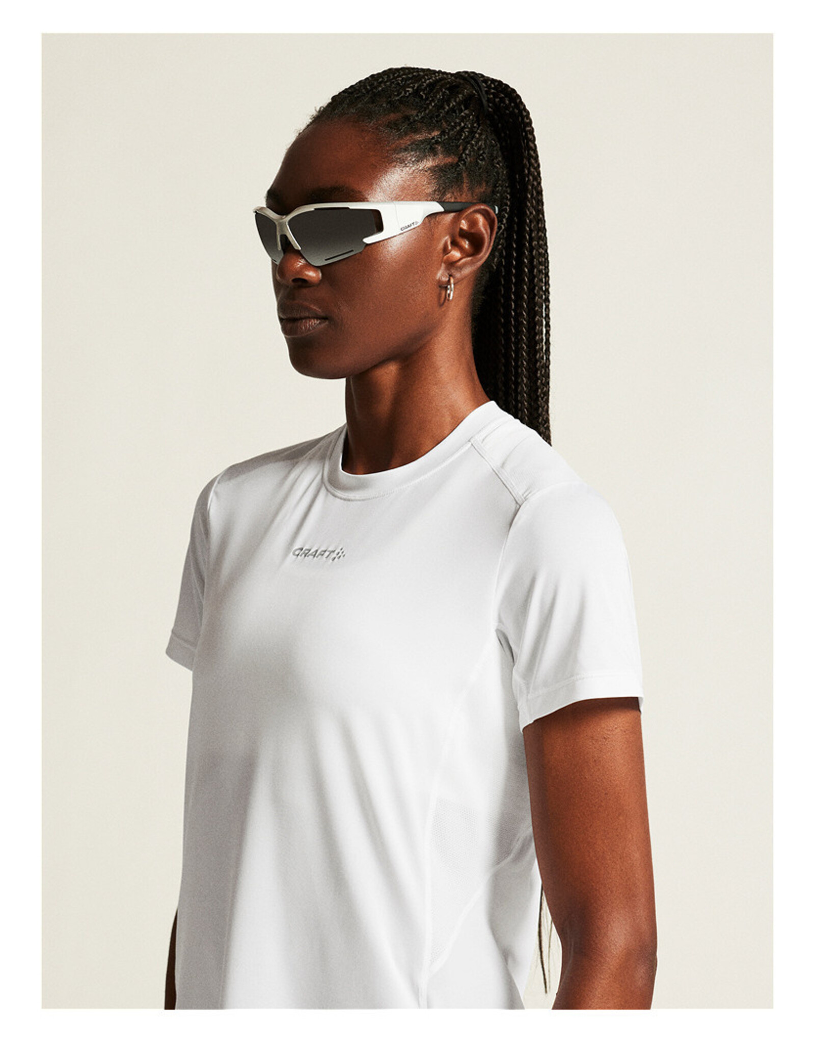 Craft ADV ESSENCE SS TEE 2 W-Dames-WHITE