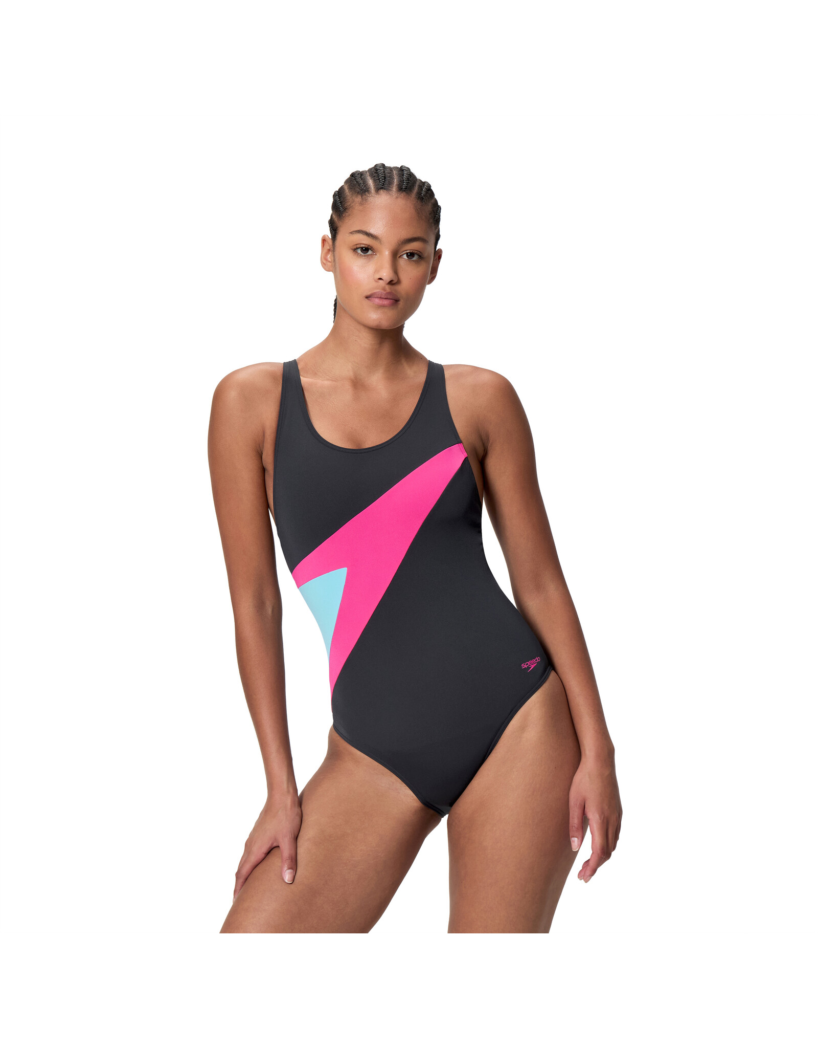 Speedo HYPERBOOM BUTTERFLY BACK 1P BLA/PIN