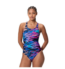 Speedo HYPERBOOM PRINT MEDALIST 1P BLA/PIN