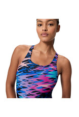 Speedo HYPERBOOM PRINT MEDALIST 1P BLA/PIN