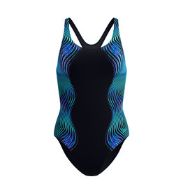 Speedo PRINT MEDALIST 1P BLA/TUR